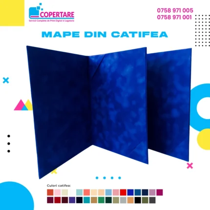 mape din catifea albastru regal