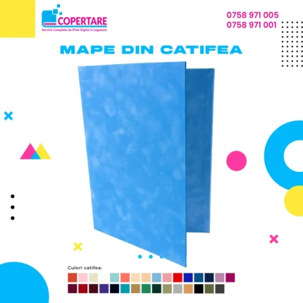 mapa din catifea blue