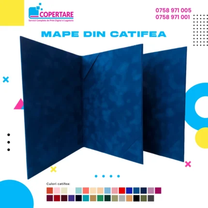 mapa catifea bleumarin