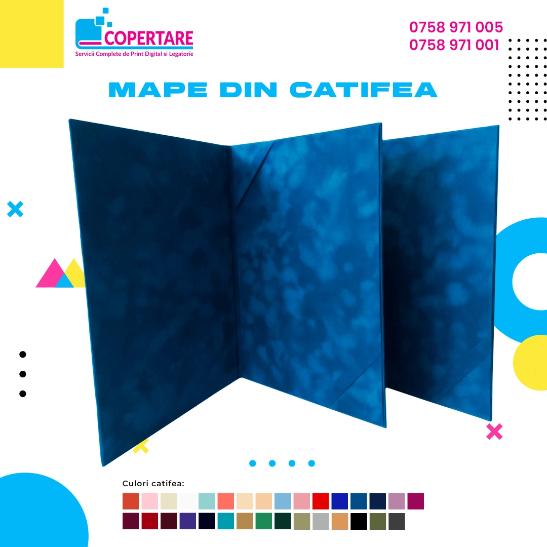 mape catifea turcoaz_mapa catifea Mape din catifea Albastru Royal - imagine 14
