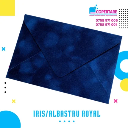 plicuri din catifea albastru royal